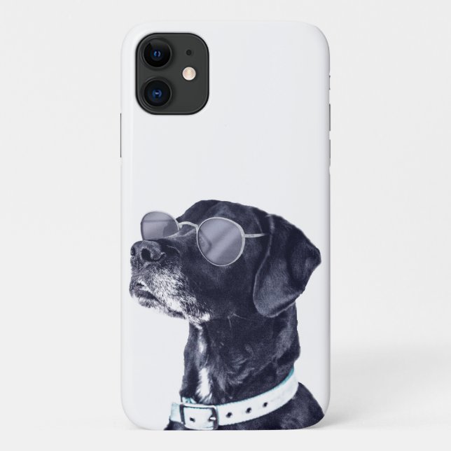 Dog With Glasses iPhone 11 Case (Back)