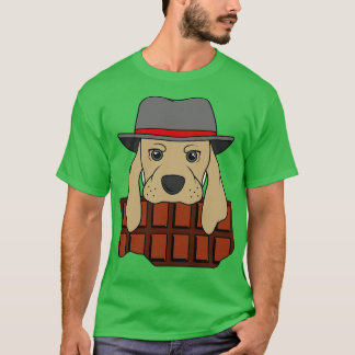Dog with Hat and Chocolate T-Shirt