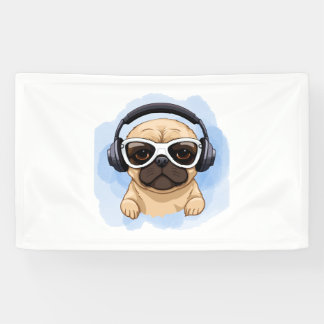 Dog With Headphones  2 Banner