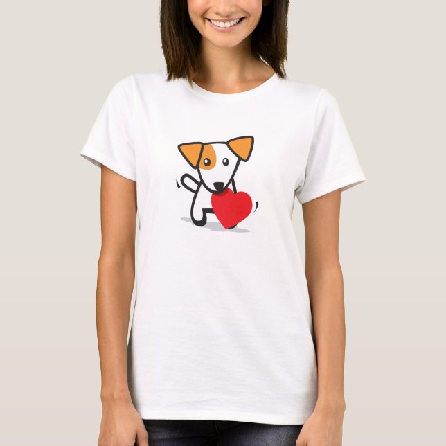 Dog with Heart T-Shirt (Front)