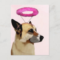 Dog with Pink Halo