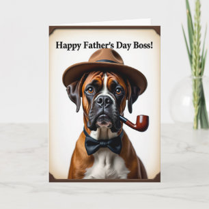 Dog With Pipe Fathers Day Card