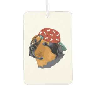Dog with red cap air freshener