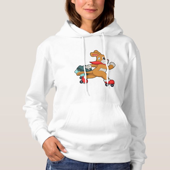 Dog with Roller skates Hoodie (Front)
