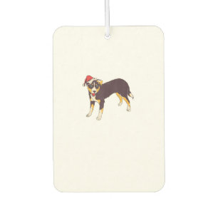 Dog With Santa Hat - Funny Christmas  Air Freshener