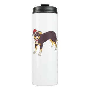 Dog With Santa Hat - Funny Christmas  Thermal Tumbler