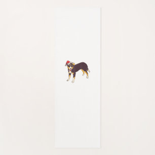 Dog With Santa Hat - Funny Christmas Yoga Mat