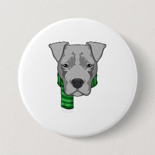 Dog with Scarf 3 Inch Round Button