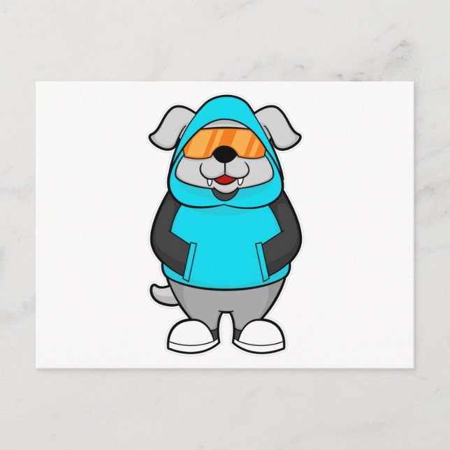 Dog with Sunglasses Postcard (Front)