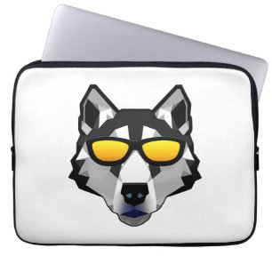 Dog with Sunglasses - Siberian Husky Laptop Sleeve