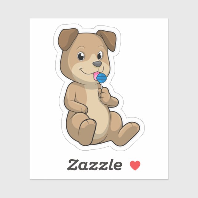 Dog with Sweets Lollipop (Sheet)