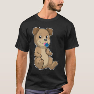 Dog with Sweets Lollipop T-Shirt
