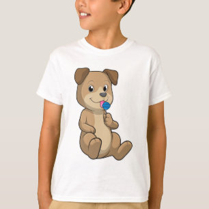 Dog with Sweets Lollipop T-Shirt