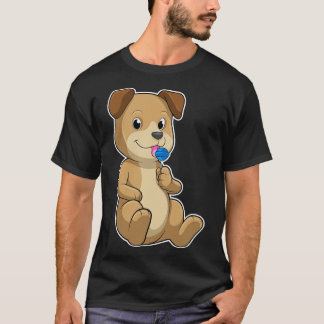 Dog with Sweets Lollipop T-Shirt