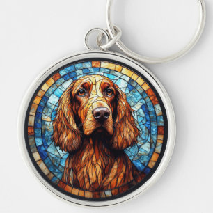 Dog with Vibrant Details Keychain