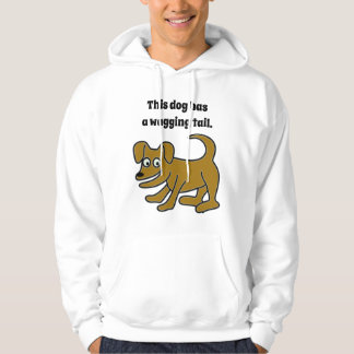 Dog with wagging tail hoodie