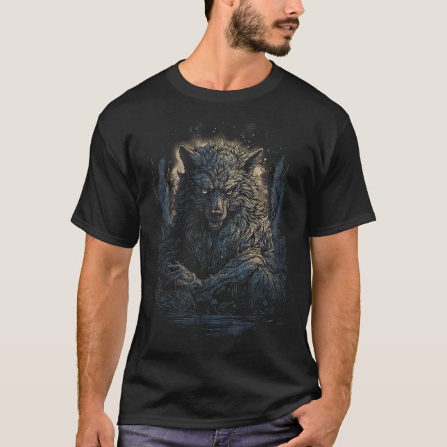 Dog Wolf Werewolf Cerberus Hellhound Mythos 5 T-Shirt (Front)