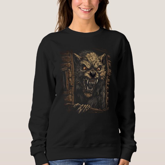 Dog Wolf Werewolf Cerberus Hellhound Mythos Sweatshirt (Front)