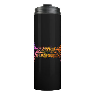 Dog Word Cloud (bone colourful) Thermal Tumbler