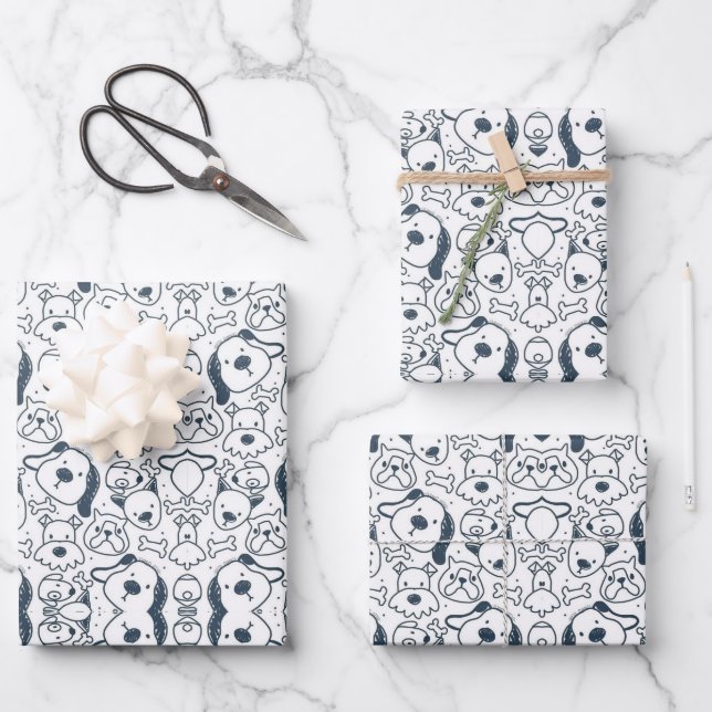 DOG WRAPPING PAPER SHEET (Front)
