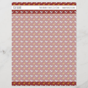 Dog Year2018 Dogs Pattern Personalized Letterhead