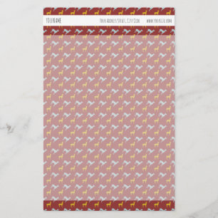 Dog Year2018 Dogs Pattern Personalized Stationery