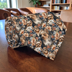 Dog Yorkie Yorkshire Terrier Custom Necktie