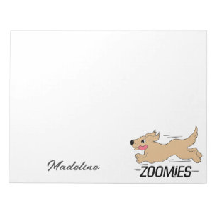 Dog Zoomies Personalized Notepad
