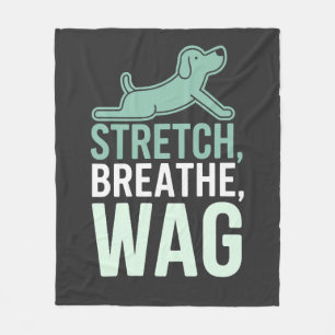 Doga Dog Yoga Pet Wellness Mindful Stretching Fleece Blanket