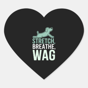 Doga Dog Yoga Pet Wellness Mindful Stretching Heart Sticker