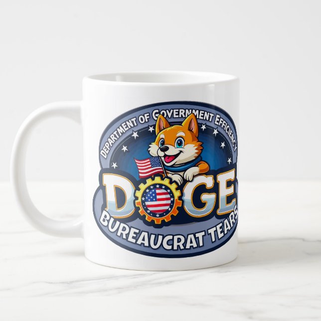 DOGE Bureaucrat Larmes Jumbo Mug (Gauche)
