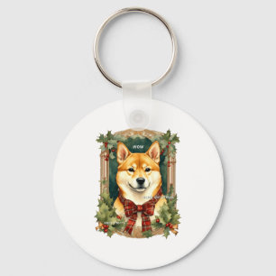 Doge Christmas Swea Shiba Inu Mens Long  Keychain