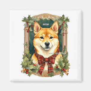 Doge Christmas Swea Shiba Inu Mens Long Magnet