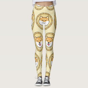 Doge Coin: Crypto Currency Background Leggings