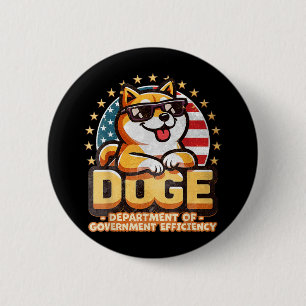 Doge D.o.g.e. Department Of Government Efficiency 2 Inch Round Button