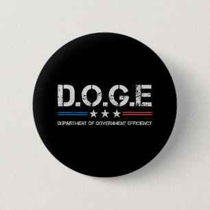 Doge D.o.g.e. Department Of Government Efficiency 2 Inch Round Button