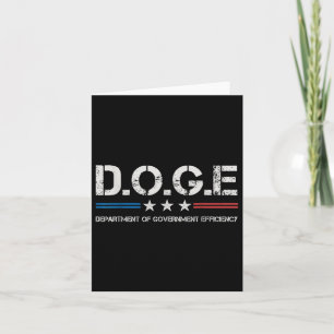 Doge D.o.g.e. Department Of Government Efficiency Card