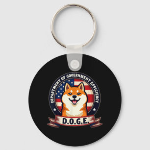 Doge D.o.g.e. Department Of Government Efficiency Keychain