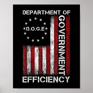Doge D.o.g.e. Department Of Government Efficiency Poster