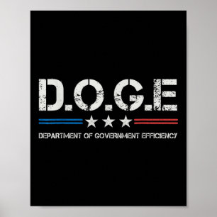 Doge D.o.g.e. Department Of Government Efficiency Poster