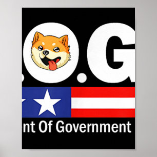 Doge D.o.g.e. Department Of Government Efficiency Poster