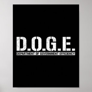 Doge D.o.g.e. Department Of Government Efficiency Poster