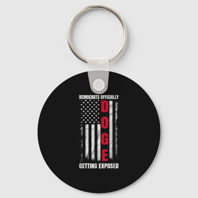 Doge Democrats Officially Getting Exposed _5  Keychain (Front)