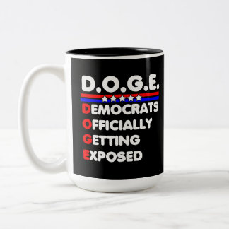 DOGE Democrats Officially Getting Exposed Two-Tone Coffee Mug