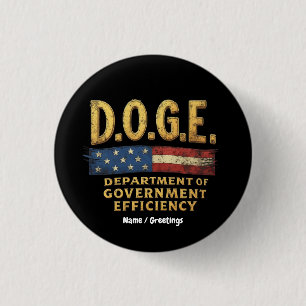 DOGE Department of Government Efficiency 1 Inch Round Button