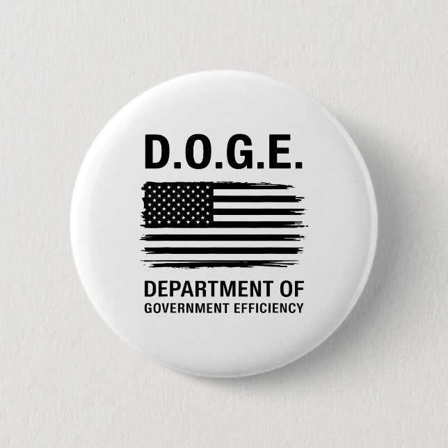 Doge Department Of Government Efficiency 4  2 Inch Round Button (Front)