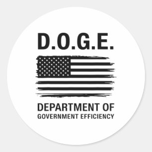 Doge Department Of Government Efficiency 4  Classic Round Sticker