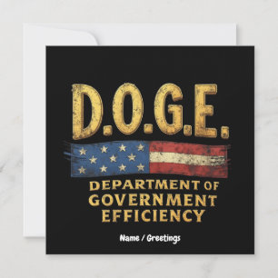 DOGE Department of Government Efficiency Invitation