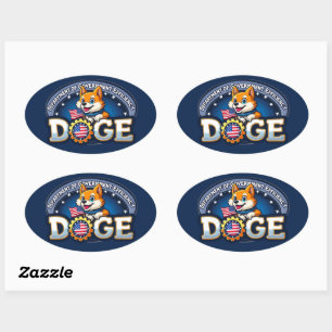 DOGE Department of Government Efficiency Oval Sticker