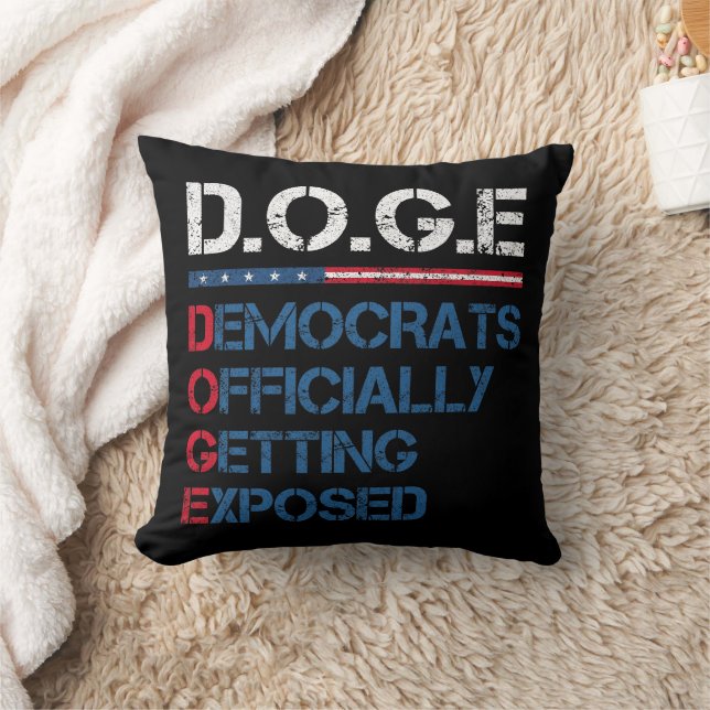 DOGE Department Of Government Efficiency Throw Pillow (Blanket)